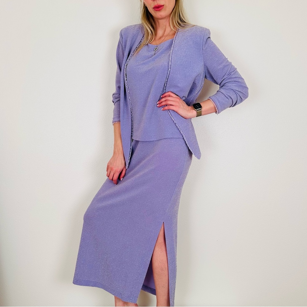Vintage Ursula of Switzerland Lavender 2-Piece
Evening Set maxi dress and jacket
